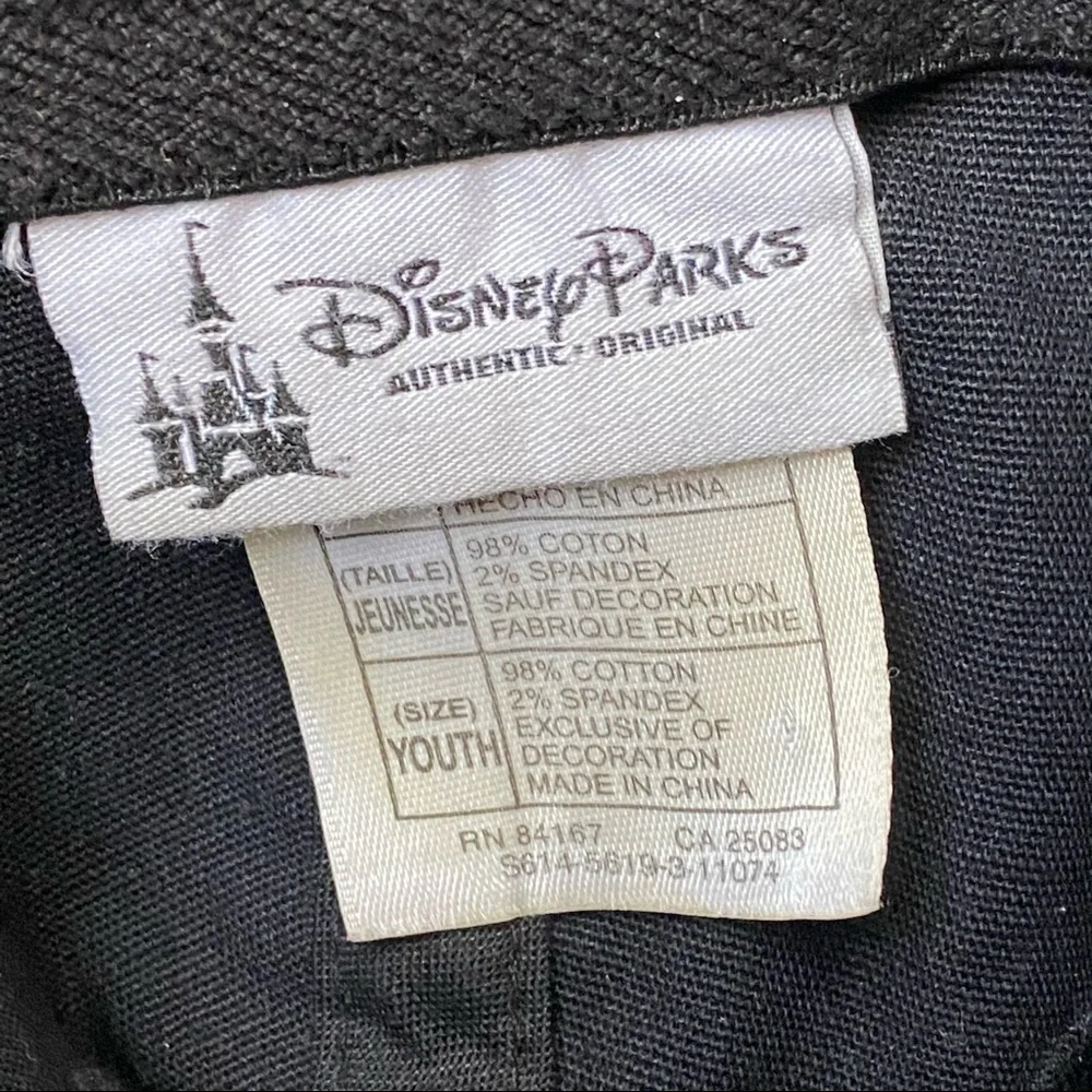 Disney Parks black Mickey mohawk hat size youth Scowling Mickey